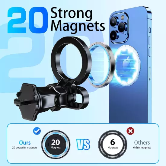 For Magsafe Car Mount, Phone Holders for Your Car, [Strongest Magnets][Unlimited