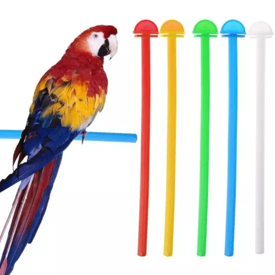 Bird Plastics Perch 5-Piece Traning Standing Rod Grinding Toy for Small Bird