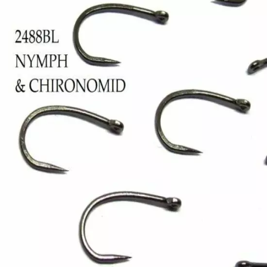 800) Micro Nymph Fly Tying Kit, Midge, Hooks & Beads (2457, 3761, 94840, 450BL) 