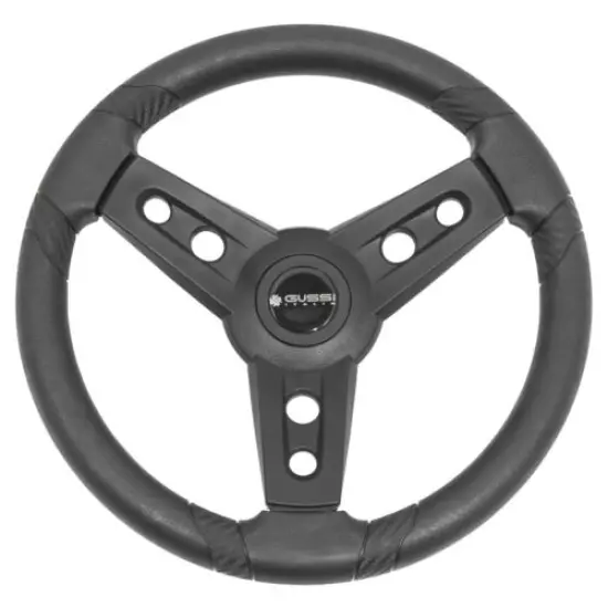 Gussi Italia Lugana Black Golf Cart Steering Wheel For Yamaha Golf Cart