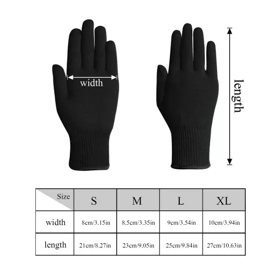 EvridWear Men Women Merino Wool Knit Liner Gloves Finger/Fingerless/Touchscreen