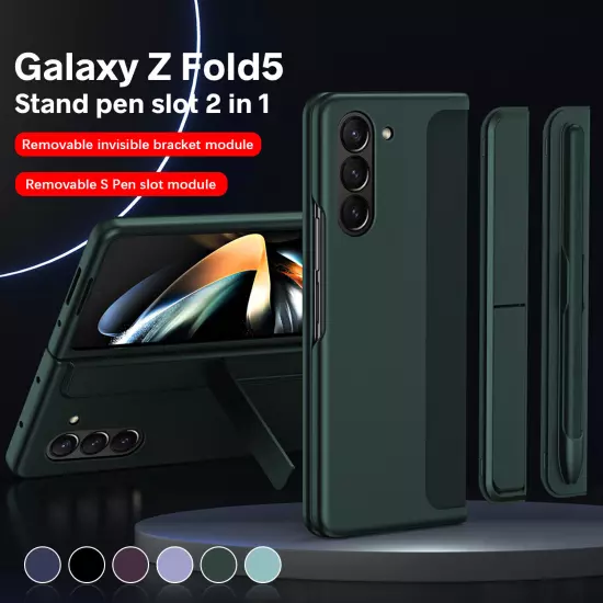 For Samsung Galaxy Z Fold 5 Fold 4/3 Rugged Bracket Stand Holder Case with S Pen