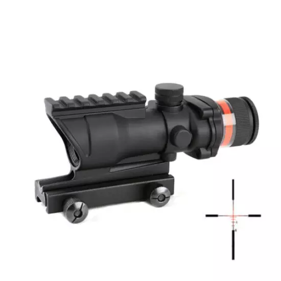 Hunting Rifle Scope Optic Sight 4X32 Airsoft Real Red Fiber Source