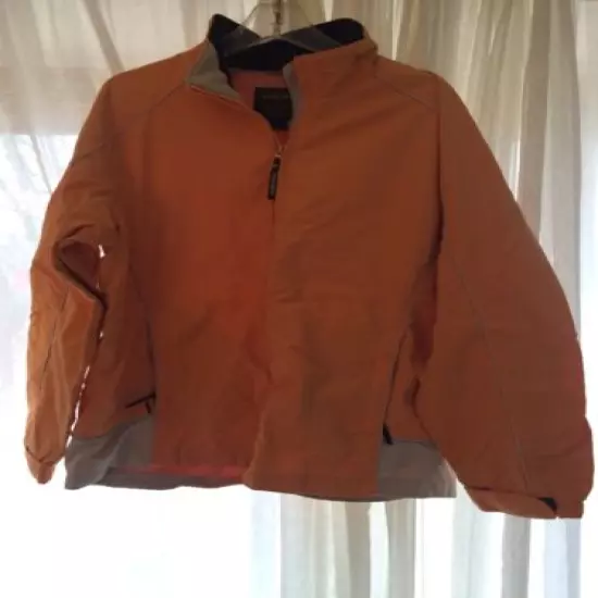 Woolrich Size XL Womens Orange Windbreaker No Liner Spring Coat Jacket