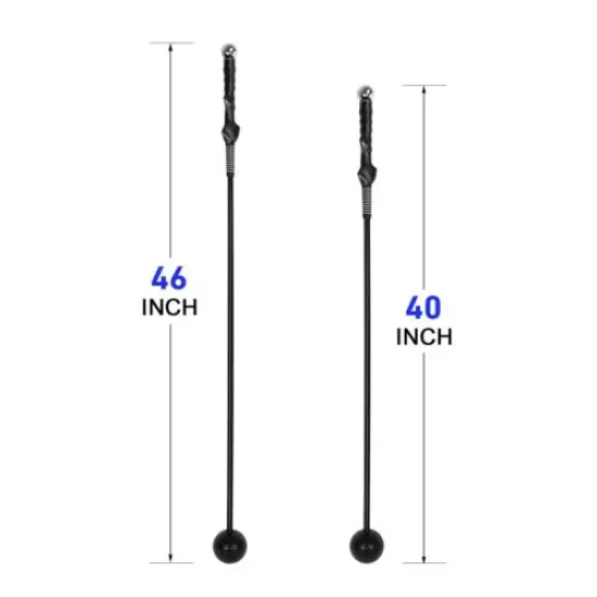 40/46''Golf Swing Trainer Aid Warm-up Stick Tempo Rhythm Flexibility Non Slip