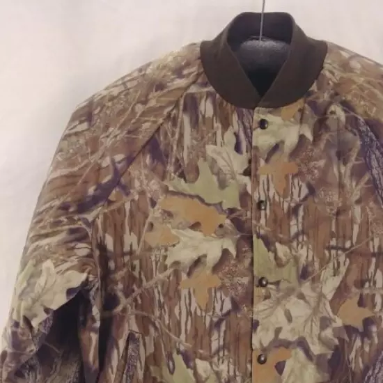 Unbranded Hunting Camo Jacket M Snap Front Embroidered Sportsman Club Minnesota