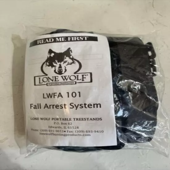 LONE WOLF Portable Treestands LWFA 101 Fall Arrest System Safety Harness NEW!!