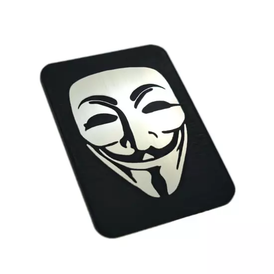 Anonymous Sticker Case Badge - Chrome Reflective - 35 mm x 25 mm