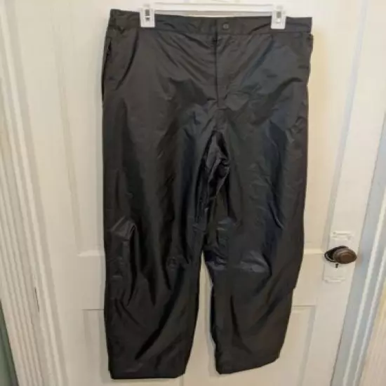 The Weather Company Men's Lite Microfiber Rain Pants Size XXL Ankle Zip Black 