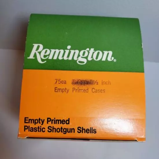 Vintage Remington 12 Ga. Shotgun Empty Primed Cases Shotgun Shell BOX ONLY Empty