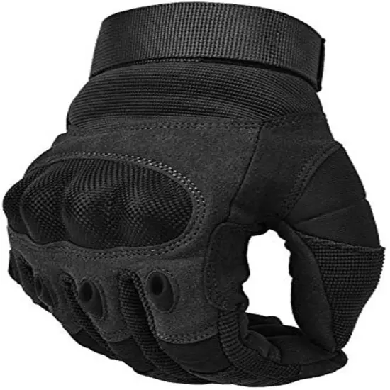 Tactical Gloves Motorcycle Riding Gloves Full Finger Gloves Black