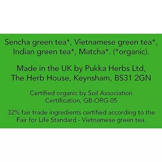 4 Pack Herbs Supreme Matcha Green Organic Herbal Tea, Energizing Infusion 20ct