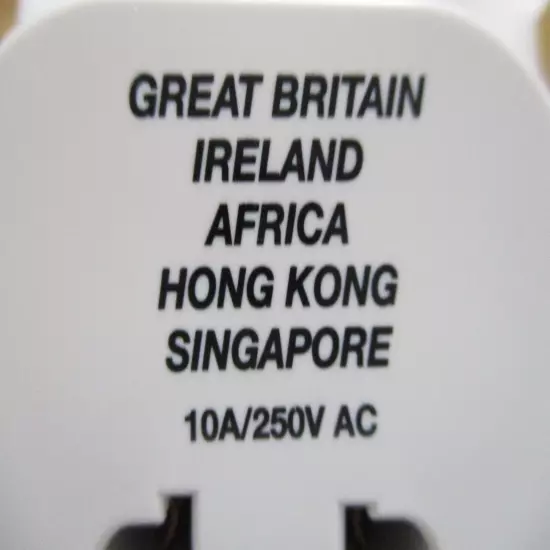 Travel Adapter Converter GREAT BRITAIN IRELAND AFRICA HONG KONG (3count)