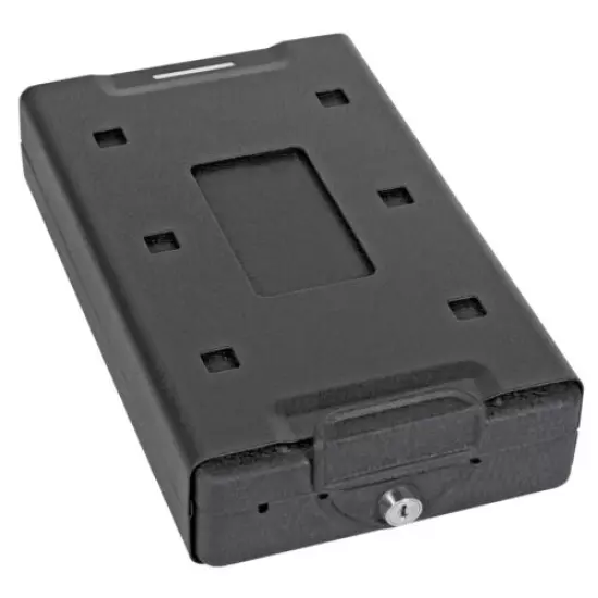 Bulldog Cases Car Safe 8.2"x6"x2.2" Keyed Lock Black Heavy-Duty Steel Durable