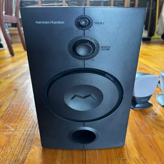 Harmon Kardon HK395 3pc Speaker System Subwoofer & Satellite Speakers