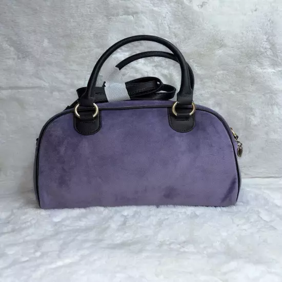 NEW! NWT Juicy Couture Heritage Bowler Velour Crossbody Bag Dusty Violet