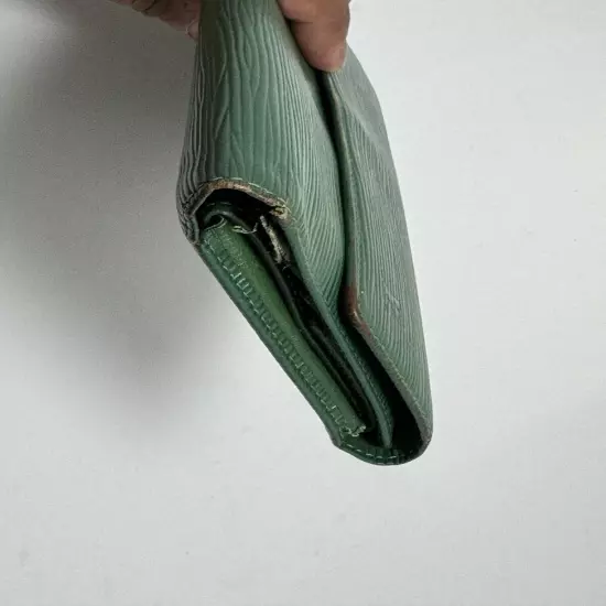 Louis Vuitton LV Epi Leather Long Wallet Green