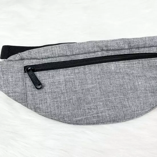 Tinyat Mens Gray Travel Fanny Bag Waist Pack Sling Pocket Lightweight Belt Bag