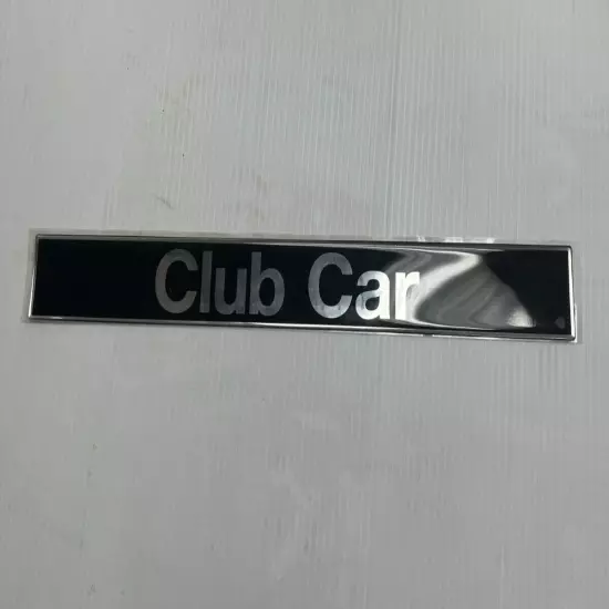 OEM Club Car DS Nameplate Emblem Decal Clear Sticker Silver 101414802 18x2.25