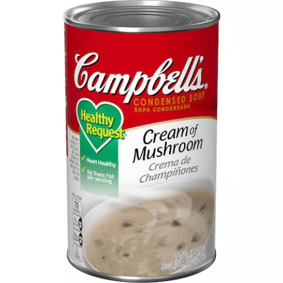 Campbells Condensed Healthy Request Cream of Mushroom Soup, 50 Ounces, 12 Per