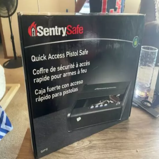 SentrySafe QAP1BE Quick Access Biometric Pistol Safe - Black