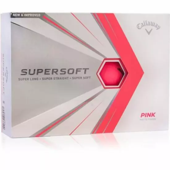 Callaway 2022 SUPERSOFT PINK (1) DOZEN Golf Balls -NEW-FREE SHIPPING