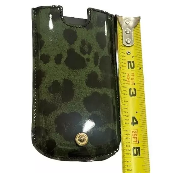 NEW Dolce & Gabbana Green and Black Animal Print Patent Leather iPhone 5 Case