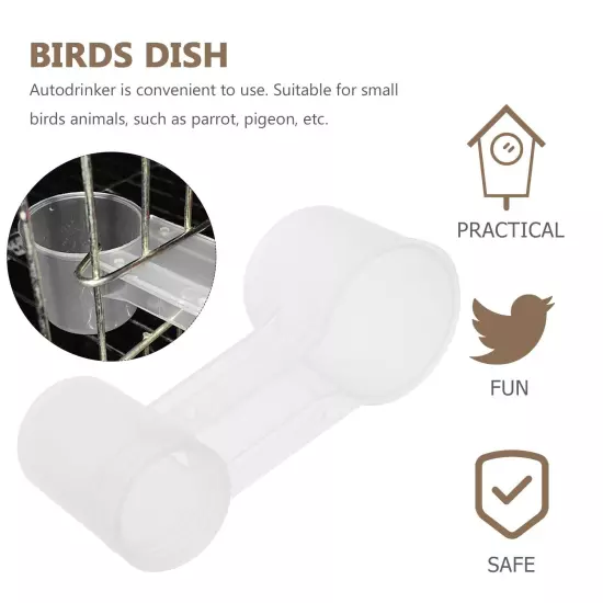 Automatic Bird Drinker, 10pcs Plastic Bird Water Feeder, Bird Waterer Chicken...