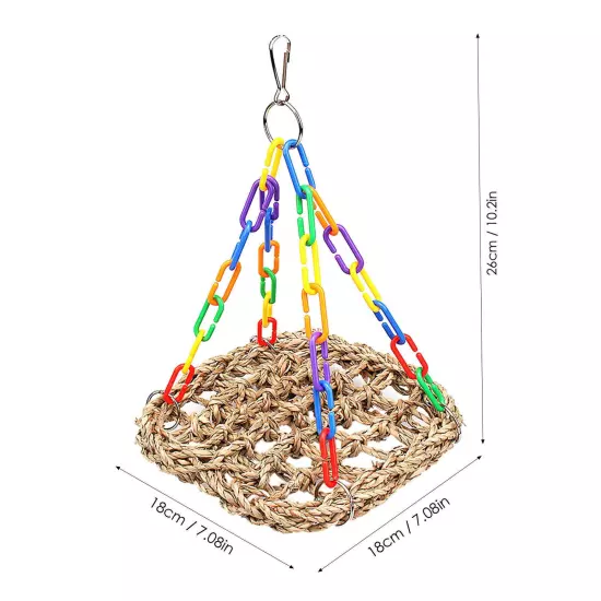 Pet Bird Hanging Toy Parrot Parakeet Budgie Cockatiel Cage Hammock Swing Toy