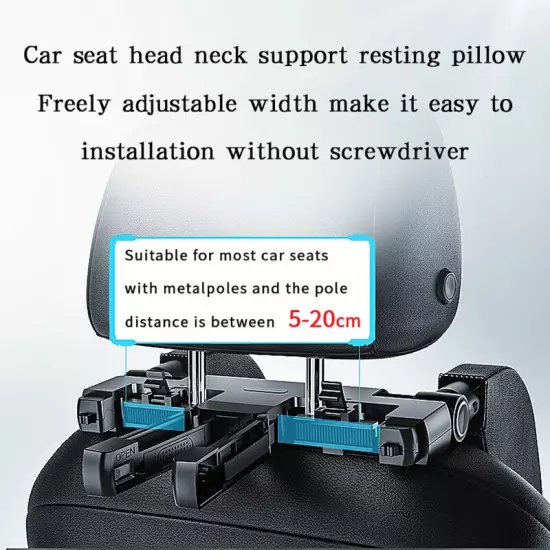 Side Pillow Built-in Invisible Storage Hook and Aromatherapy Box Car Travel Side