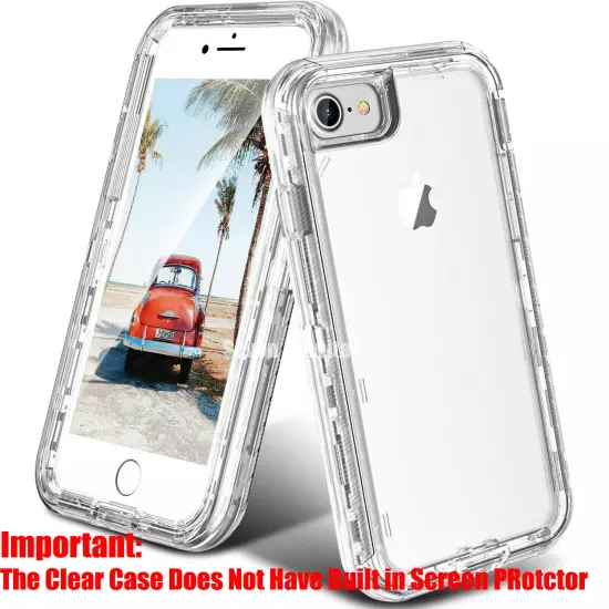 For Apple iPhone 6 7 8 Plus SE 2nd 3rd Shockproof Case Cover + Screen Protector