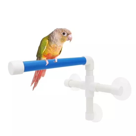 Bird Parrot Stand Perch Shower Perch Standing Toy Portable Suction Cup Parrot...