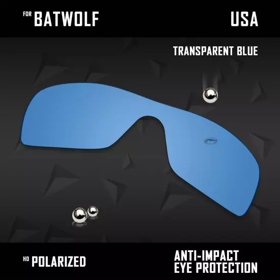 Anti Scratch Polarized Replacement Lenses for-Oakley Batwolf OO9101 Options