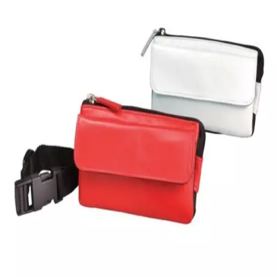 COWHIDE NAPA LEATHER/MICROFIBER MINI-FANNY PACK - Fast Free Shipping