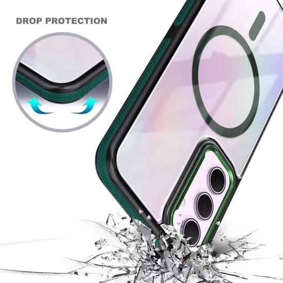 For Samsung Galaxy A15 5G Case Shockproof Magsafe Phone Cover + Lens Protector