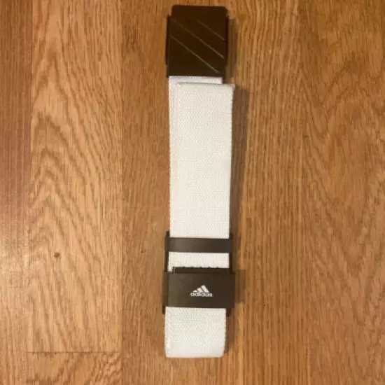 Men Adidas Golf Cut to Size White Belt with black Buckle - New ￼