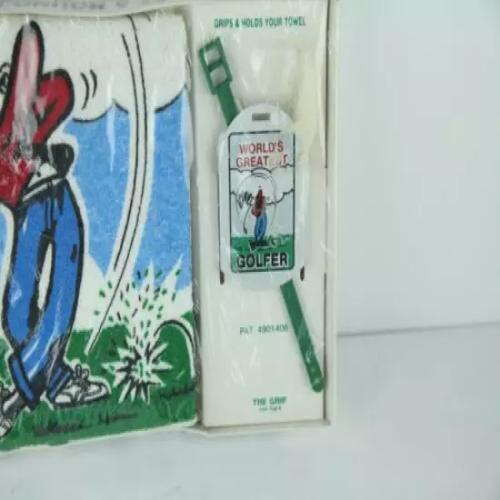 Vintage Shelby Towel Caddy World's Greatest Golfer Novelty Golf Gift Golfing