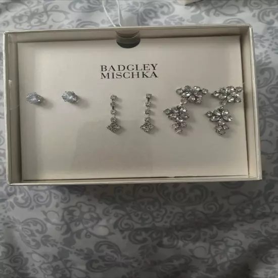 Badgley mischka Earrings Set Of 3