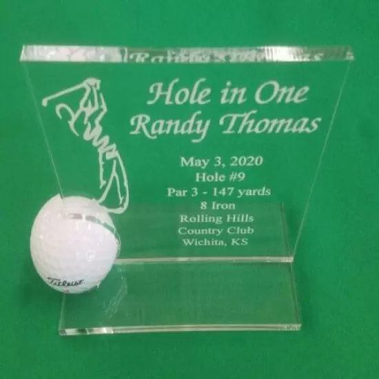 Hole in One Golf Trophy- Men's - Free Engraving