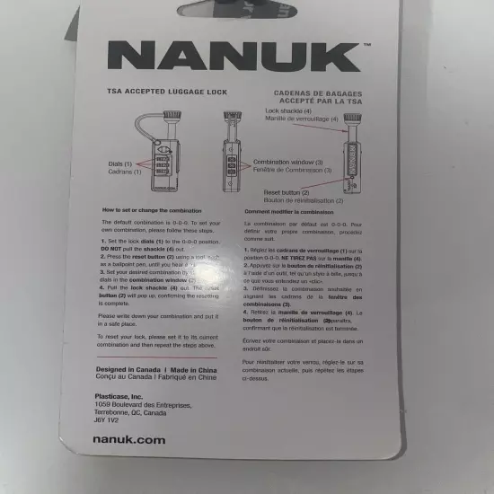 Nanuk Travel Sentry TSA Accepted Luggage Lock 900-TSA LOCK NANUK