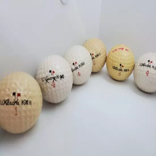 Vintage Lot 1 Dozen Wilson K-28 & Spalding Top Flite Plus X Out Used Golf Balls