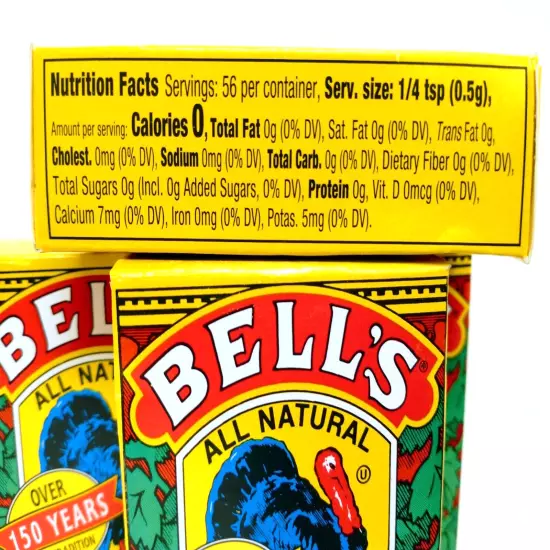 Bell's All Natural Salt Free Seasoning, 1oz, BB 9/2025, Lot of 5