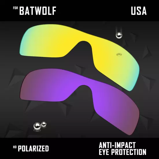 Anti Scratch Polarized Replacement Lenses for-Oakley Batwolf OO9101 Options