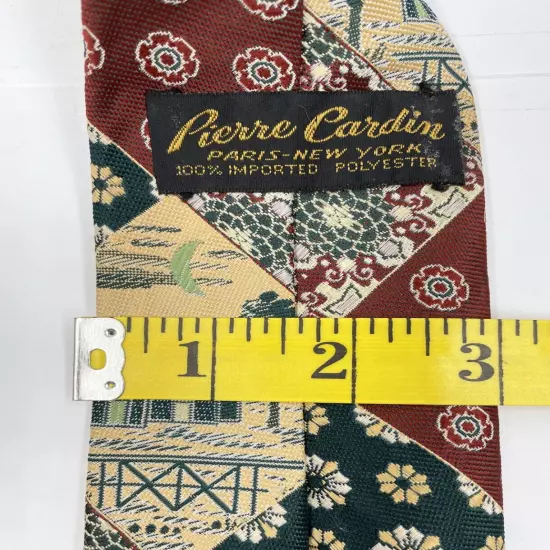 Pierre Cardin Paris New York Collage Patchwork Art Vintage Necktie Tie 3" x 59"