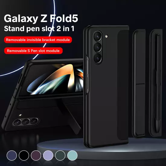 For Samsung Galaxy Z Fold 5 Fold 4/3 Rugged Bracket Stand Holder Case with S Pen