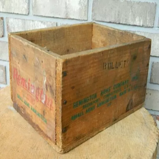 Rare Vintage Remington .177 Cal. Pellet / BB Wood Shipping Box / Crate, Small!