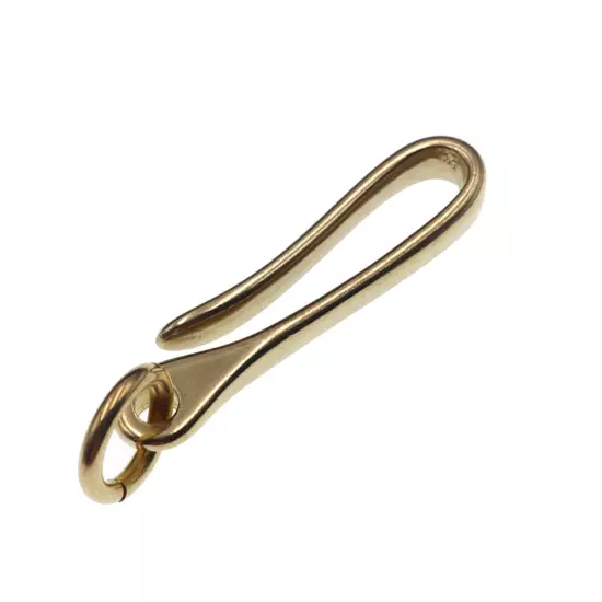 2* S Size Retro Solid Brass KeyChain Key Ring Belt U Hook Wallet Chain Fish Hook