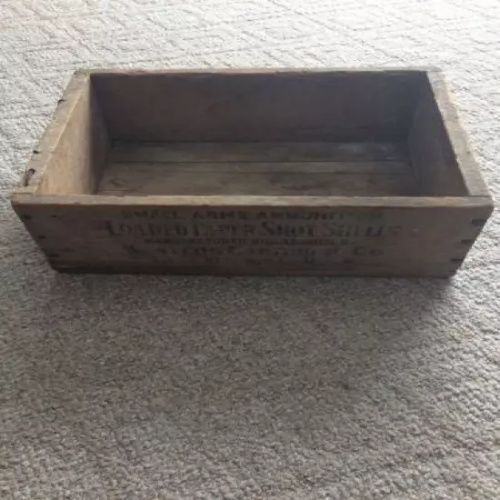 Vintage Western Cartridge Co. small arms ammunition wood box 8ga (rare)