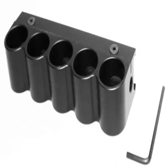 Trinity Weaver Mounted Shell Holder for Maverick 88 12 gauge aluminum black.