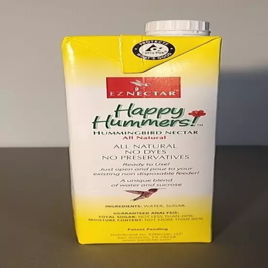 Hummingbird Nectar Happy Hummers! All Natural 1 Liter